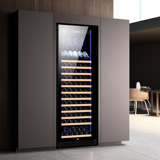 FUKE FK-188W1 intelligent constant temperature wine cabinet energy-saving frequency conversion home living room wine cabinet display cabinet hanging cup display style