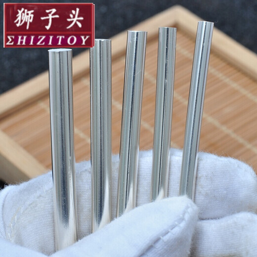 Lion head S9999 silver wire round large silver rod thickened silver bar lathe material bracelet diy material silver price of 3 mm 10 cm