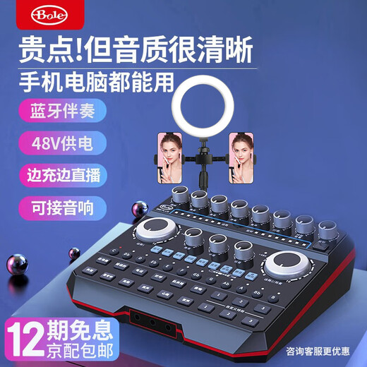 声佰乐（Bole） B6 PLUS手机直播设备全套抖音快手主播声卡套装电脑话筒麦克风唱歌话筒手机k歌 B6 PLUS声卡(不含麦克风)