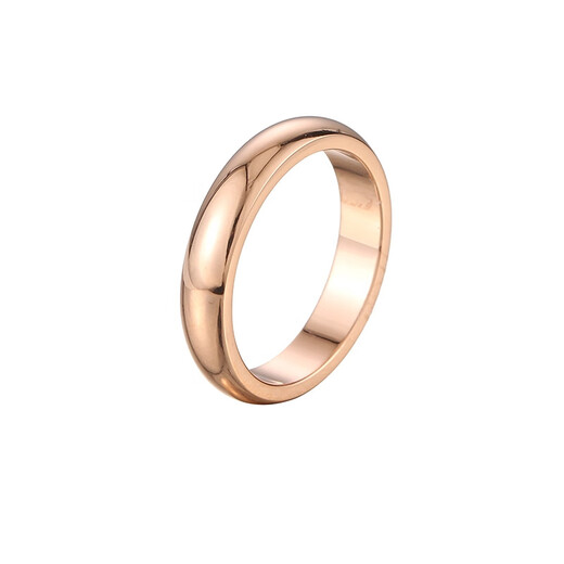 Fat Donglai same style rose gold couple ring AU750 platinum pair for men and women 18k color gold light A style couple ring (rose gold)