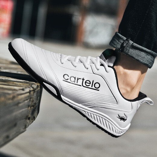 Cardile crocodile men's shoes men's casual new versatile trendy white shoes sports low-top fashion breathable casual sneakers white gray 39