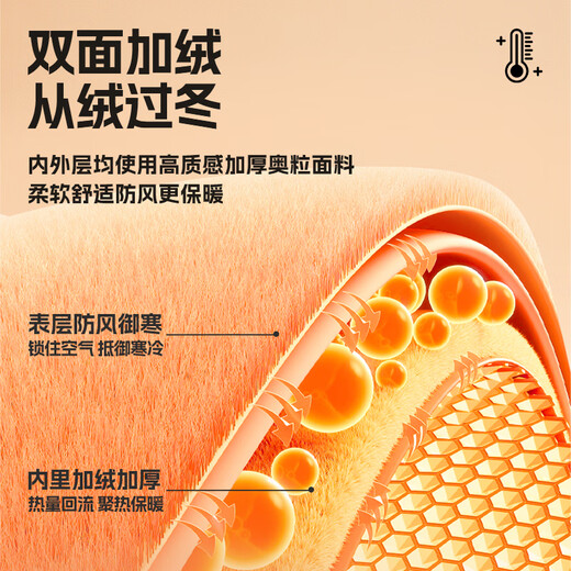 MINISO Austrian velvet jacket men's winter cold-proof warm top men's velvet thickened liner jacket black XL