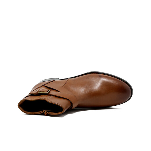 Clarks Women's Shoes Short Boots Autumn and Winter Comfortable and Wear-Resistant Genuine Leather Ankle Boots Hamble Buckle Overseas Direct Mail 26151011 36