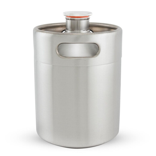 2 liters stainless steel beer barrel, craft brewing kettle, home brewing beer and liquor kettle 4Jin Jin is equal to 0.5kg, threaded lid, portable, pressure-resistant and super-sealed 4L