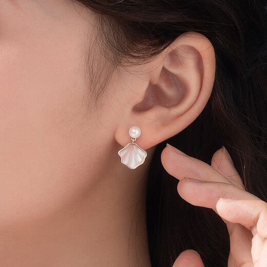 MOLADY S999 Pure Silver One Lifetime Necklace for Women Rose Gold Pendant Birthday Anniversary Gift for Girlfriend and Wife Cherish a Lifetime Pearl Earrings*Rose Gold