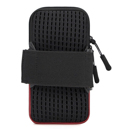 Jiucan Sports Arm Bag 2022 New Stripe Running Wrist Bag Mobile Phone Arm Strap Outdoor Cycling Training Fitness Marathon Waist Bag Arm Bag Sport-Burgundy Unisex