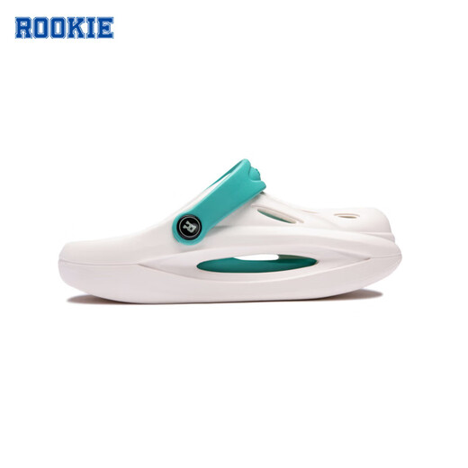 ROOKIE children's shoes, boys' and girls' clogs, summer new children's shoes, including replaceable midsoles, casual sandals, feather white/black 28 29, suitable for feet 17.5-18cm long