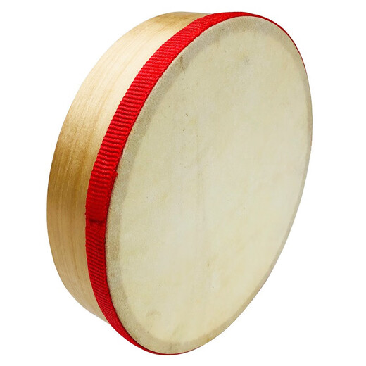 Orff奥尔夫乐器 羊皮手鼓 原木色羊皮鼓儿童 手鼓幼儿玩具手拍鼓 8寸