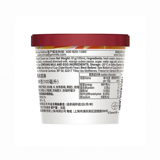 Haagen-Dazs classic mango flavored ice cream 100ml/cup ice cream