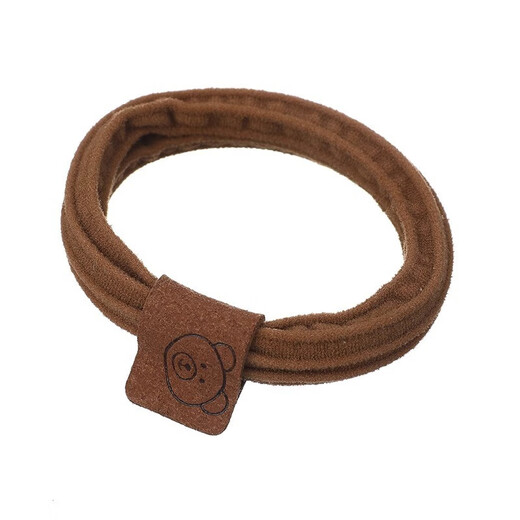 Jiuvia (Jiuvia) bear hair band headband for women to tie balls of hair, rubber band, high elasticity, durable and non-damaging, leather sheath headgear JYFQ106 bear mixed color 5 pieces