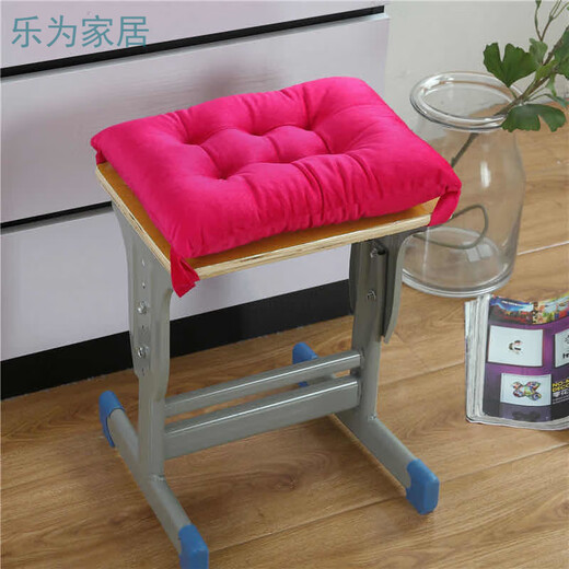 Qiaorui plush cushion winter office dining chair cushion thickened and warm electric student classroom bench rectangular chair butt cushion gray 35*24 (thickness 5 cm)