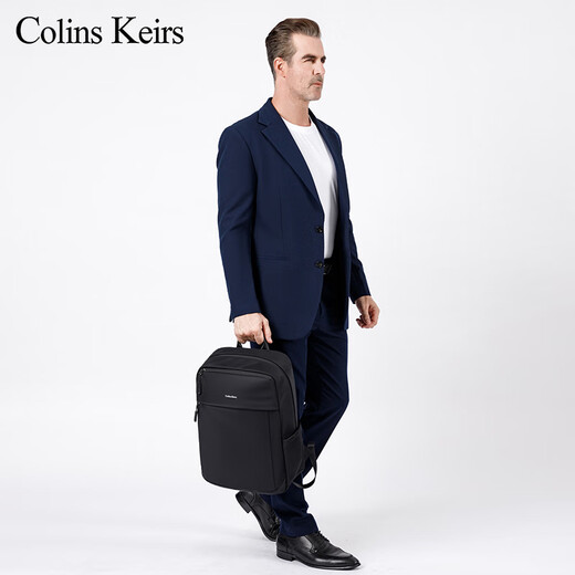 Colins Keirs Rucksack Herren Rucksack große Kapazität Wasserresistente Business Computer Bag Travel Business Pendler Rucksack College Schultasche Schwarz schwarz