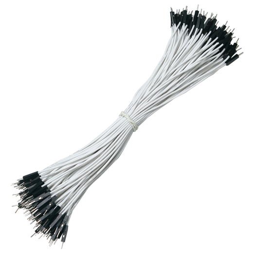 Throwing stones 1P rehearsal DuPont wire 26AWG silicone insulated wire High temperature resistant electronic wire Experimental supplies 100 wires in a bundle 20cm wire length 100 wires/item White 20cm female to female