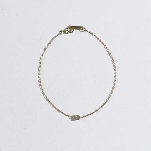 Junbu pure 18k gold au750 real diamond color gold bracelet women's light luxury high-end simple hand jewelry 7 points diamond ready stock