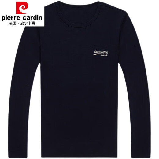 T-shirt à manches longues de Pierre Cardin pour hommes à manches longues pour les vêtements d'automne neufs Nouveau-chute de la marque Men d'automne Black 723 L Convient pour 120-140jin [Jin est égal à 0,5 kg]