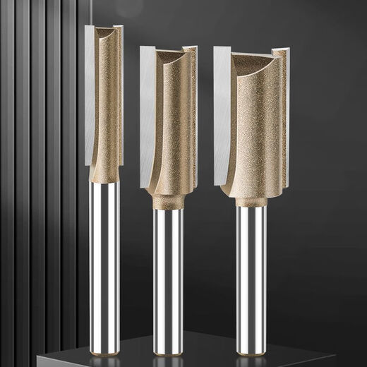 Woodworking milling cutter famous blade professional grade alloy single and double edge straight knife slotting knife broaching knife trimming machine engraving machine head professional grade straight knife flash coffee 1/4*6*30