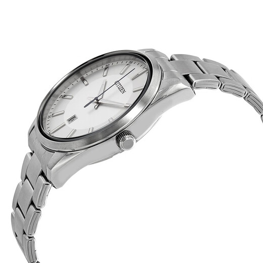 CITIZEN watch men's quartz movement series luminous waterproof watch date display men's watch birthday gift BI1030-53A silver plate steel belt