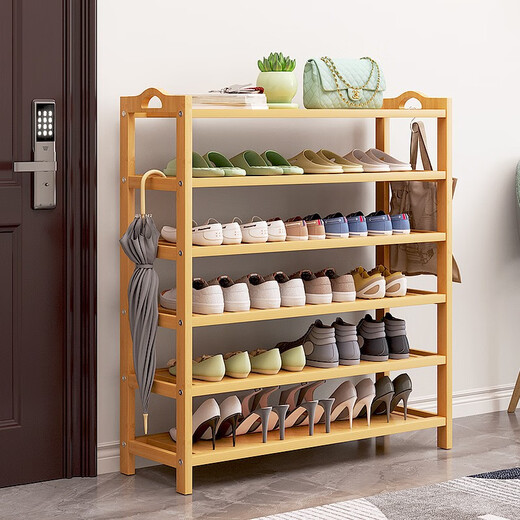 WAWJ shoe rack simple doorway indoor home dormitory bamboo storage small narrow new solid wood shoe cabinet multi-layer storage 4 layers 60 long reinforced and thickened Figure 2 Loss momentum