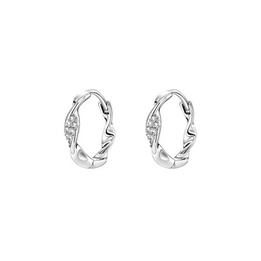Xinshe S999 Silver Mobius Earrings for Women 2025 New Light Luxury Earrings Simple High-end Earrings Earrings Gift Pair + Gift Box Packing