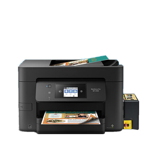 WF3825 color inkjet photo all-in-one machine, double-sided printing, wireless connection for continuous copying and scanning, black WF4835fdw touch screen + two 250-page paper trays, double package four, permanent cycle ink refilling