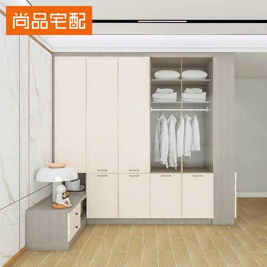 Shangpin Home Furnishing Wardrobe Customized Swing Door Bedroom Wardrobe Home Cloakroom Modern Simple Whole House Furniture Customized Prepayment