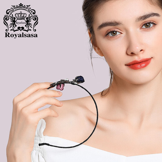 Royal sasa royal sasa headband hair accessories pressed hair hoop hairpin imitation crystal fabric rose flower headband