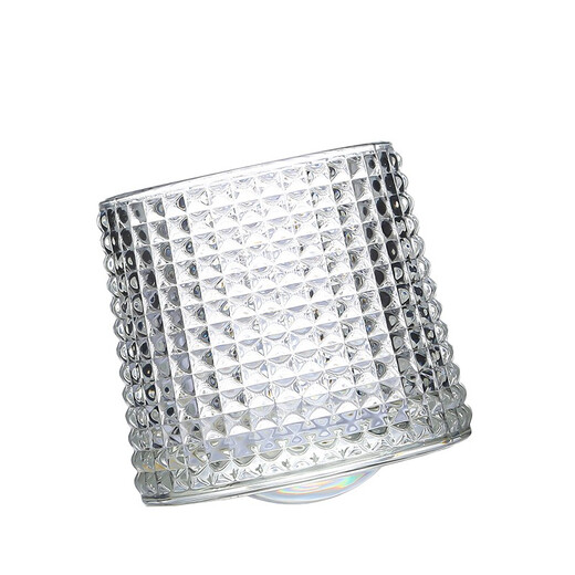 Gata whiskey glass creative rotating cup thickened glass wine glass spirits rotating cup tumbler design glacier drinking glass internet celebrity beverage cup special solid wood base