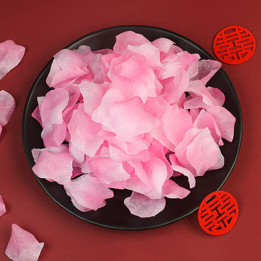 Zi Jiafu flower petal arrangement proposal, rose simulation petals, hand-scattered flowers, romantic birthday, bed wedding, rose red_simulation petals 1200 pieces