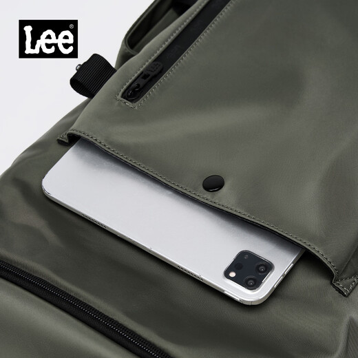 Lee outdoor backpack men's mountaineering travel bag large capacity backpack female student school bag 16-inch computer bag dark green