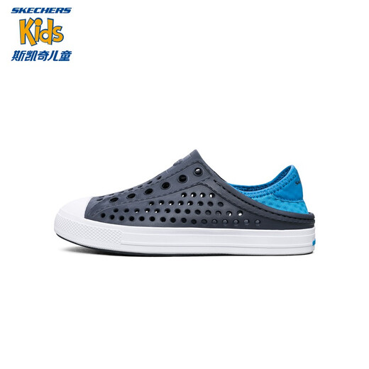 Skechers children's summer lightweight and comfortable clogs children's wading non-slip river shoes 91995L boys' feet/navy blue/blue/NVBL 32