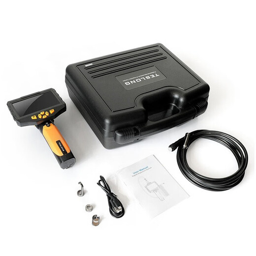 Teslong Industrial Endoscope Camera HD Probe Car Repair Engine Pipe Detection Waterproof Lens NTS300 Dual Lens Hard Wire Diameter 8.0MM-5 Meters