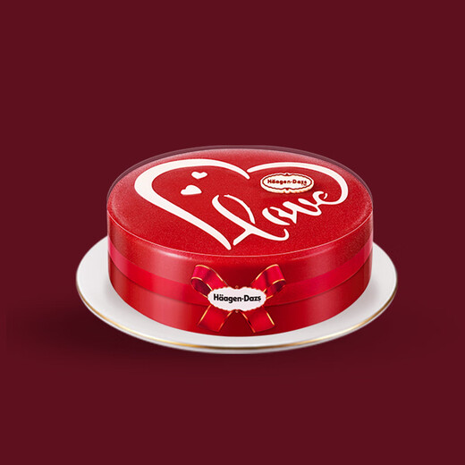 Haagen-Dazs Sweetheart Cake Ice Cream 520g/6 inches Birthday Cake Home Delivery Birthday Gift Chinese Valentine's Day