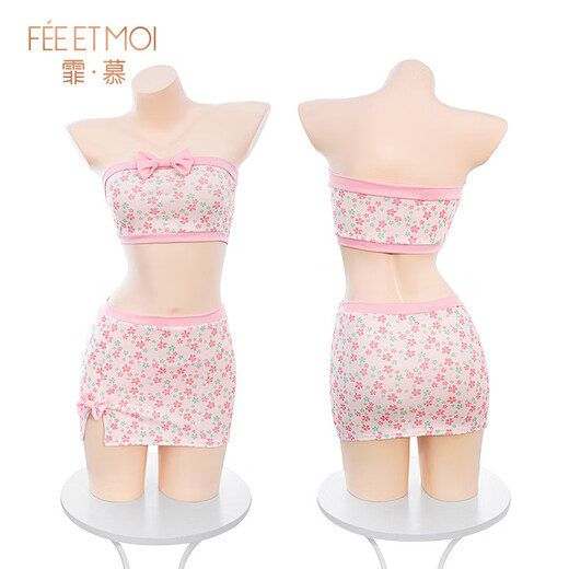 Feimu Bow Decoration Floral Floral Home traje lencería sexy mochila sexy traje de baño de cadera 6227 traje floral sin tirantes lencería sexy lencería sexy lencería sexy goteo de goteo