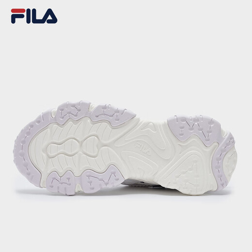 FILA official women's shoes FLUID 5 cat claw casual shoes fashionable retro sports shoes for women milk white/romantic purple-GO 38