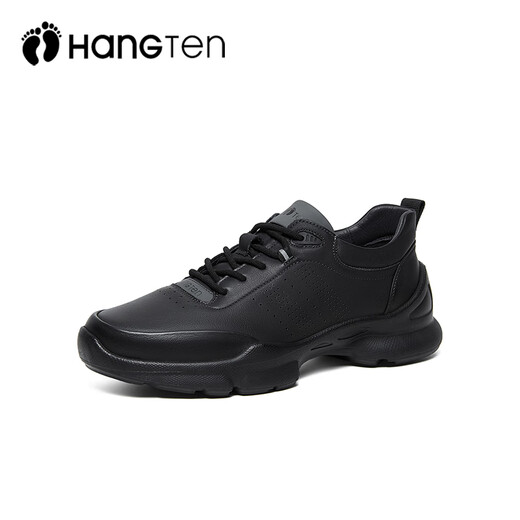 Joyous business casual men's shoes, comfortable autumn style men's dad shoes, lace-up casual sports leather shoes for men, Zijiang black 39