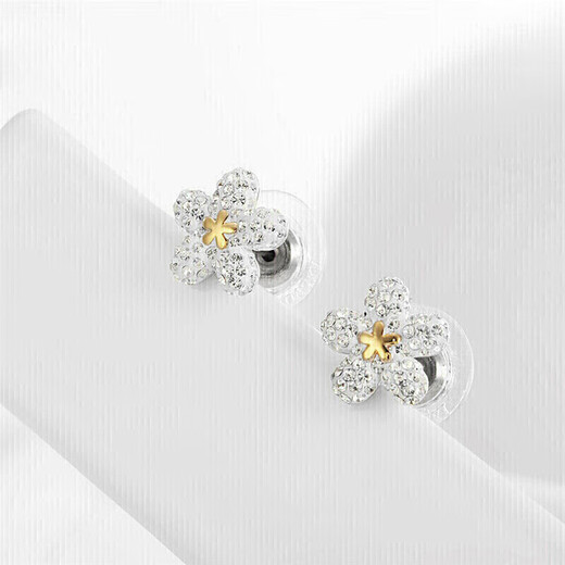 Swarovski (SWAROVSKI) IDYLLIA cute little flower earrings women's earrings birthday gift for women 5136838