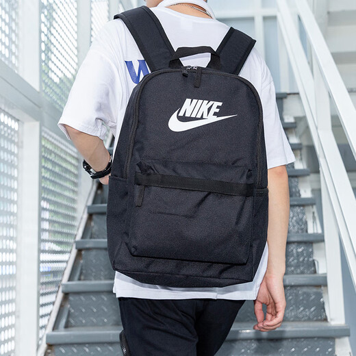 Nike (NIKE) Backpack Men's Large Capacity Official Outdoor Sports Backpack College Student Junior High School High School School Bag Male Main Picture Model_Black Large Capacity_With Compartment_45x F