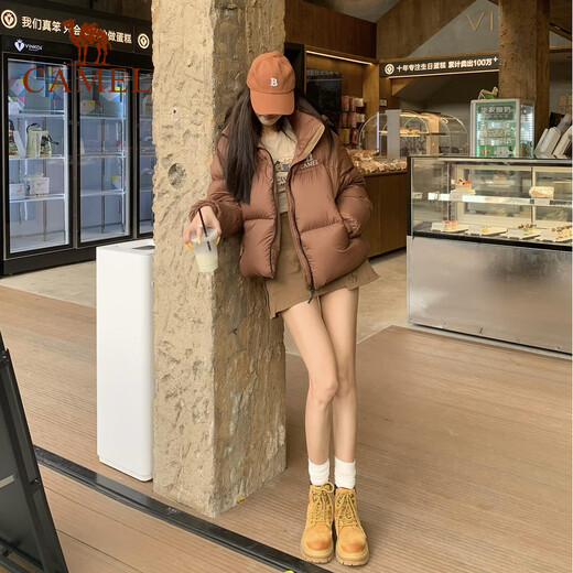 Camel 660 Chaqueta de caída alta para mujeres con capucha con capucha a prueba de viento para mujeres 724ca6b601b, marrón seco, mujeres 2xl