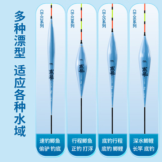 Kawasawa Fishing Float Set Highly Sensitive Bold Eye-catching Float Novice Crucian Carp Float CB01 1-3 with Float Box