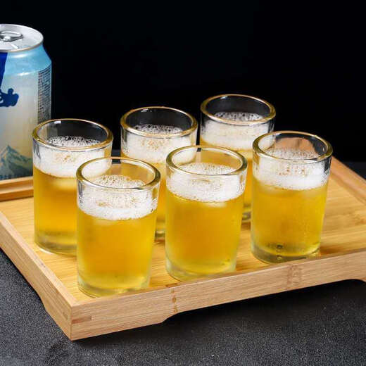 One liang white wine glass set household small one sip small wine glass two liang half tempered cup beer cup water cup 2.5 liang 105 tempered cup thickened 10 pieces