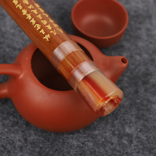 Minsine Bamboo Refined Flute Bamboo Flute E Key Single Insert White Copper Professional Flute National Wind Instrument D45