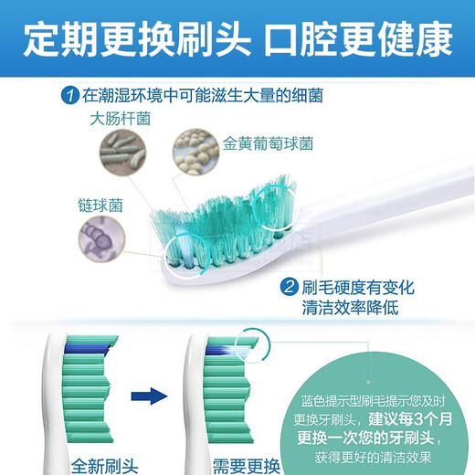 Dong Niron passt sich an Philips Electric Zahnbürstenkopf HX6730HX6511HX6530/3216 und andere HX6013-Reinigungstyp 4-Pack