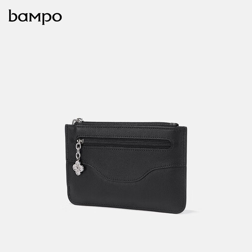 半坡饰族（bampo）新款2023零钱包钥匙包头层牛皮简约拉链钱包卡位包生日礼物 白色