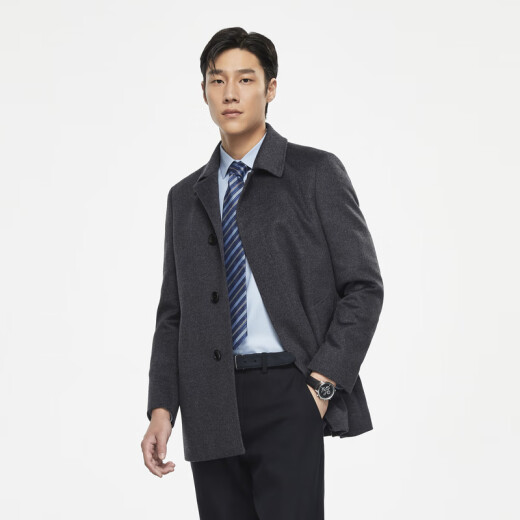 Youngor Herrenmantel Herren Single Breasted Jacket Slim Fit Business Coat Woll Cashmere Misch