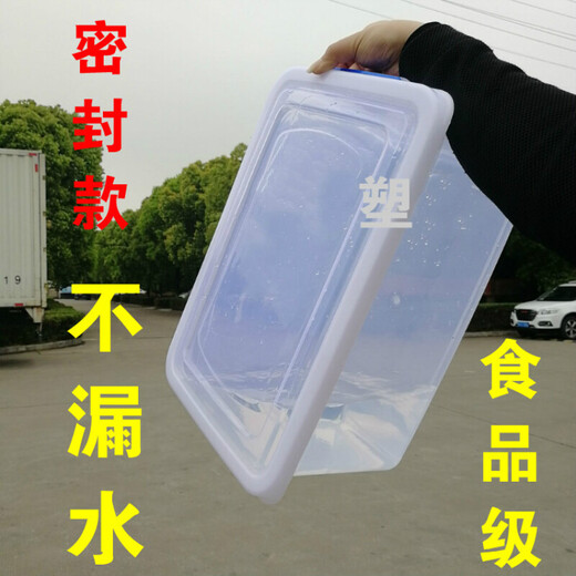 泽艺特大容量大号加厚食品冷冻冷藏塑料盒子干货单反收纳盒密封保鲜盒 【3斤】23*15.5*7cm 【9906】