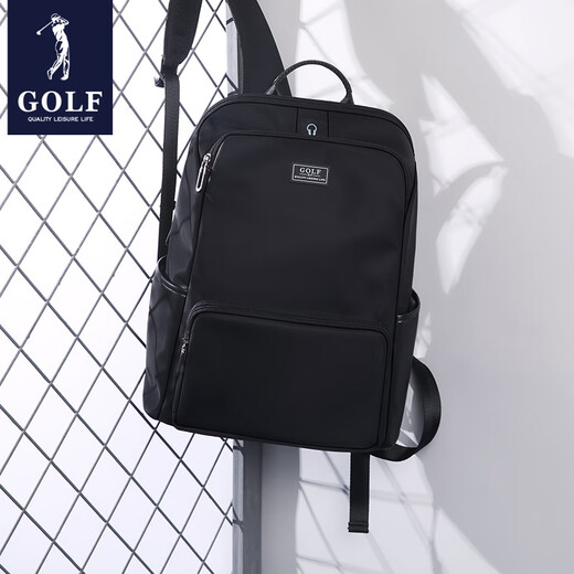 
Golf (GOLF) backpack for men multifunctional water-resistant contrasting color splicing backpack for men can be worn 14/15.6-inch pen black 3884