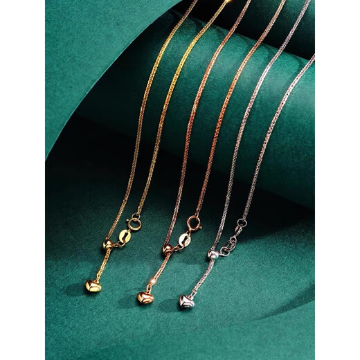 CEENIU Fat Donglai same style 18k gold necklace Chopin chain 18K gold Chopard au750 gold rose gold love Chopin rose gold 50cm