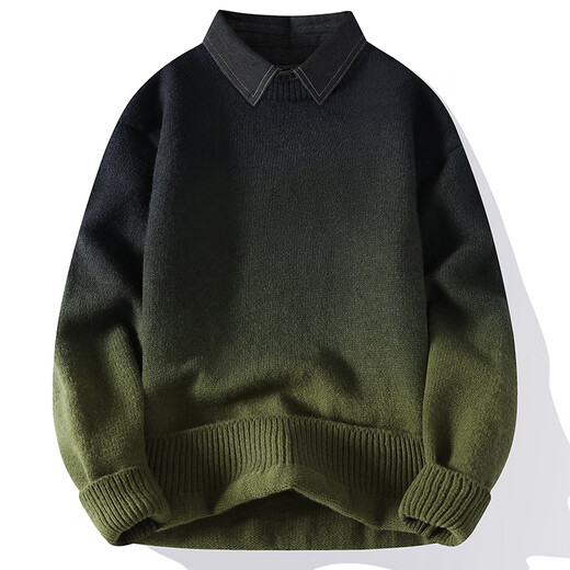 酷定律秋冬季休闲毛衣男士毛线衣加厚保暖针织衫内搭打底衫男装毛衫 9756红色 4XL