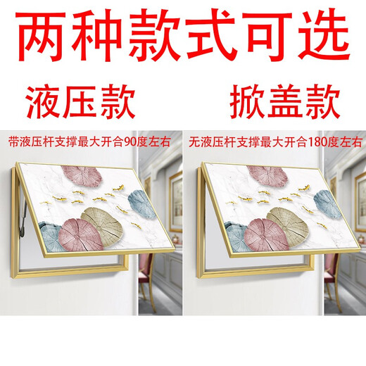 Liuying Huayan punch-free electric meter box decorative painting modern simple living room dining room hanging painting switch box distribution box blocking mural Jiahefugui 45X35 blocking 35X25 meter box flip-up model