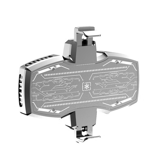 Qishiqi mobile phone radiator mobile phone cooling back clip divine Apple Huawei mobile phone cooler semiconductor ice cooling refrigeration air-cooled fan heater chicken live game black | dual-core semiconductor | temperature control digital display | RGB light | large heat dissipation area